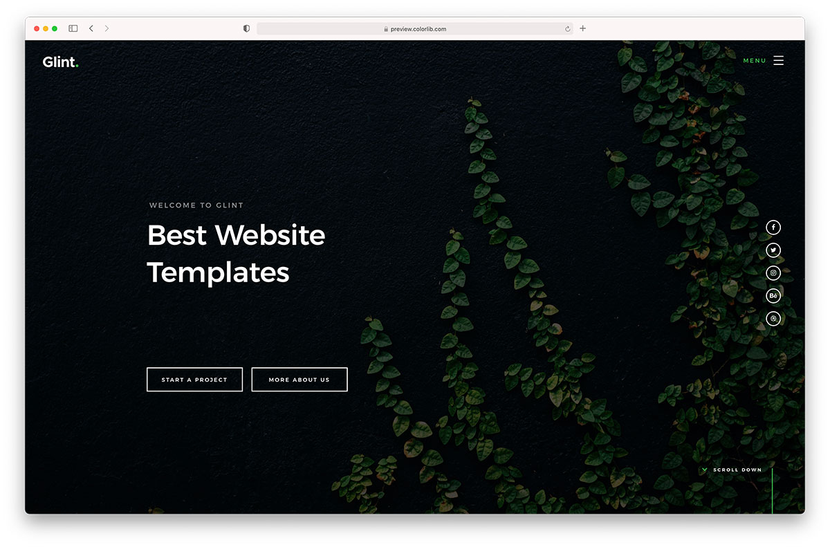Glint Website Template